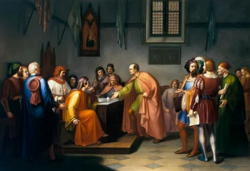 Brunelleschi führt das Ei-Experiment durch